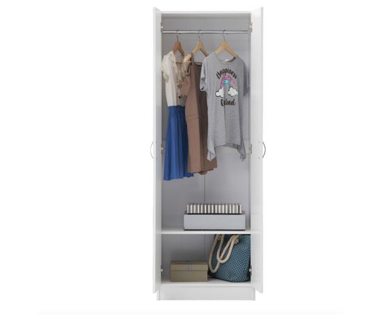 Easton 2 Door Wardrobe- White