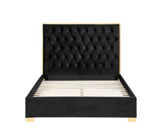 Chelsea Double Bed - Black & Gold