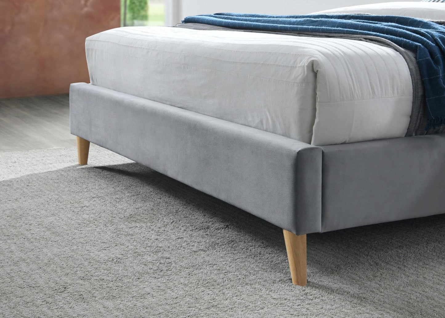 Elm Double Bed - Grey