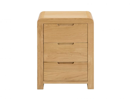 Curvus 3 Drawer Bedside