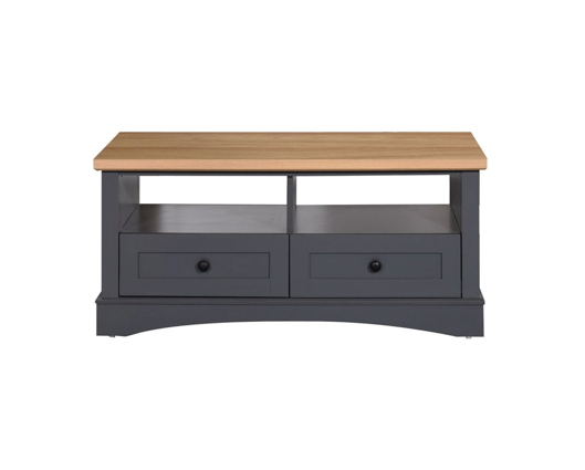 Carman Coffee Table with 2 Drawers-Grey