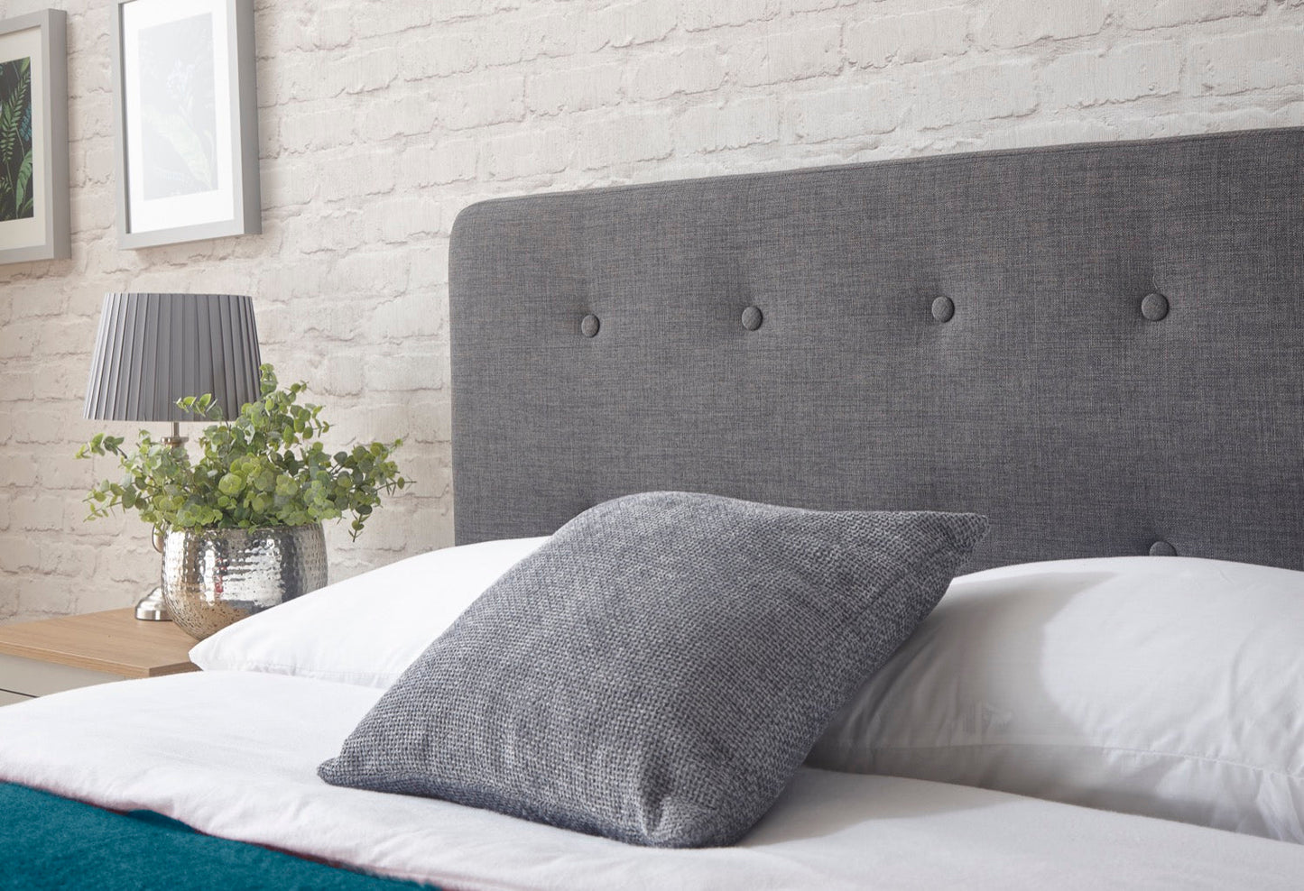Ashbrook King Size Bed-Grey