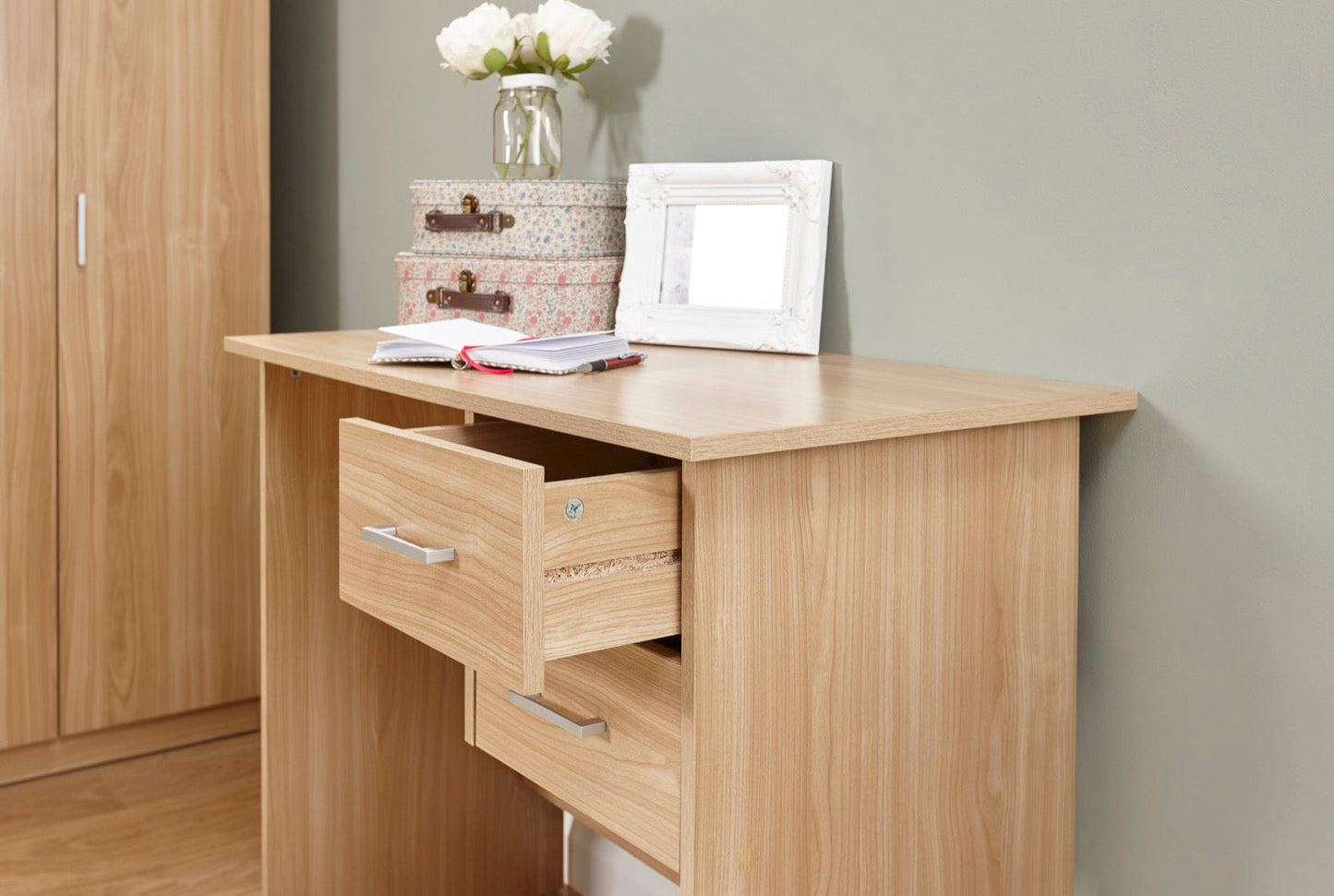 Princeton 2 Drawer Desk-Oak