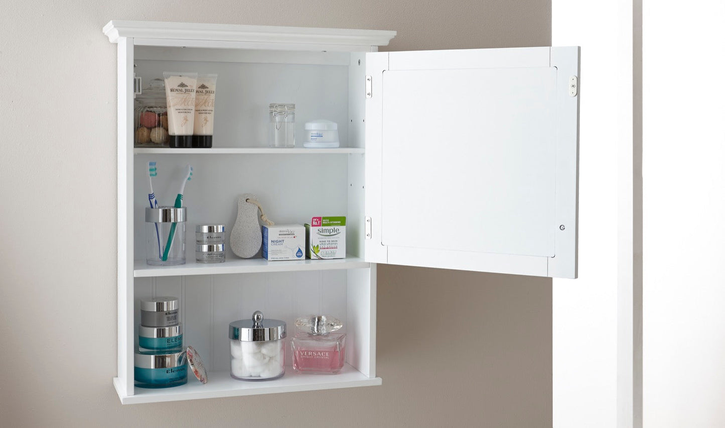 Classic White Mirrored Cabinet