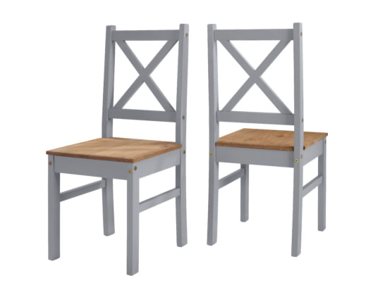 Samuel 1+2 Tile Top Dining Set - Slate Grey/Distressed Waxed Pine