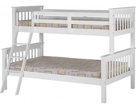 Nario Triple Sleeper Bunk Bed - White