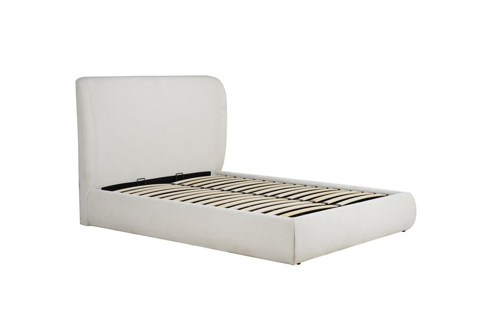 Lanis Double Ottoman Bed - Cream