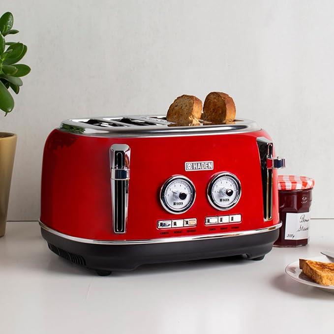 Haden Jersey 4 Slice Toaster Red