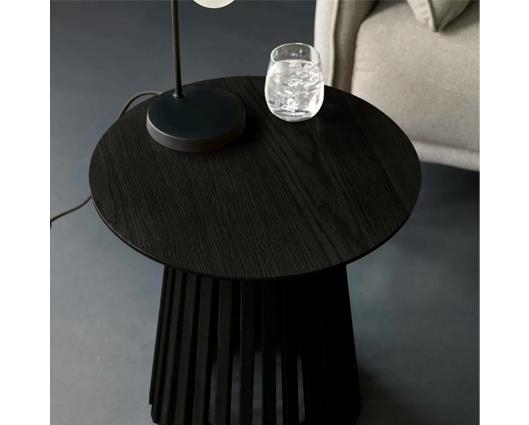 Ollie Slatted Lamp table - Black