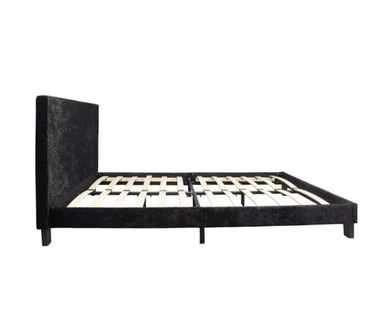 Berlin Black Crushed Velvet Bed - King