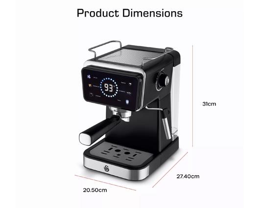Swan Pump Espresso Digital Coffee Maker