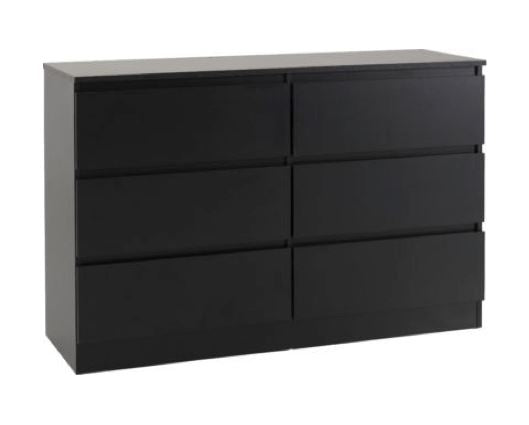 Marcus 8 Drawer Chest - Black