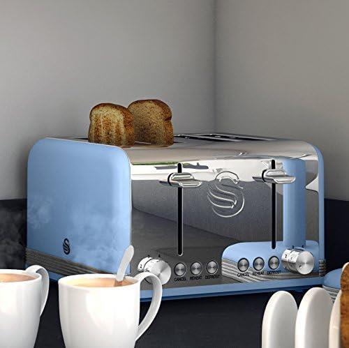 Swan Retro 4 Slice Toaster Blue