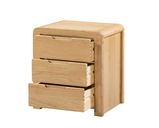 Curvus 3 Drawer Bedside