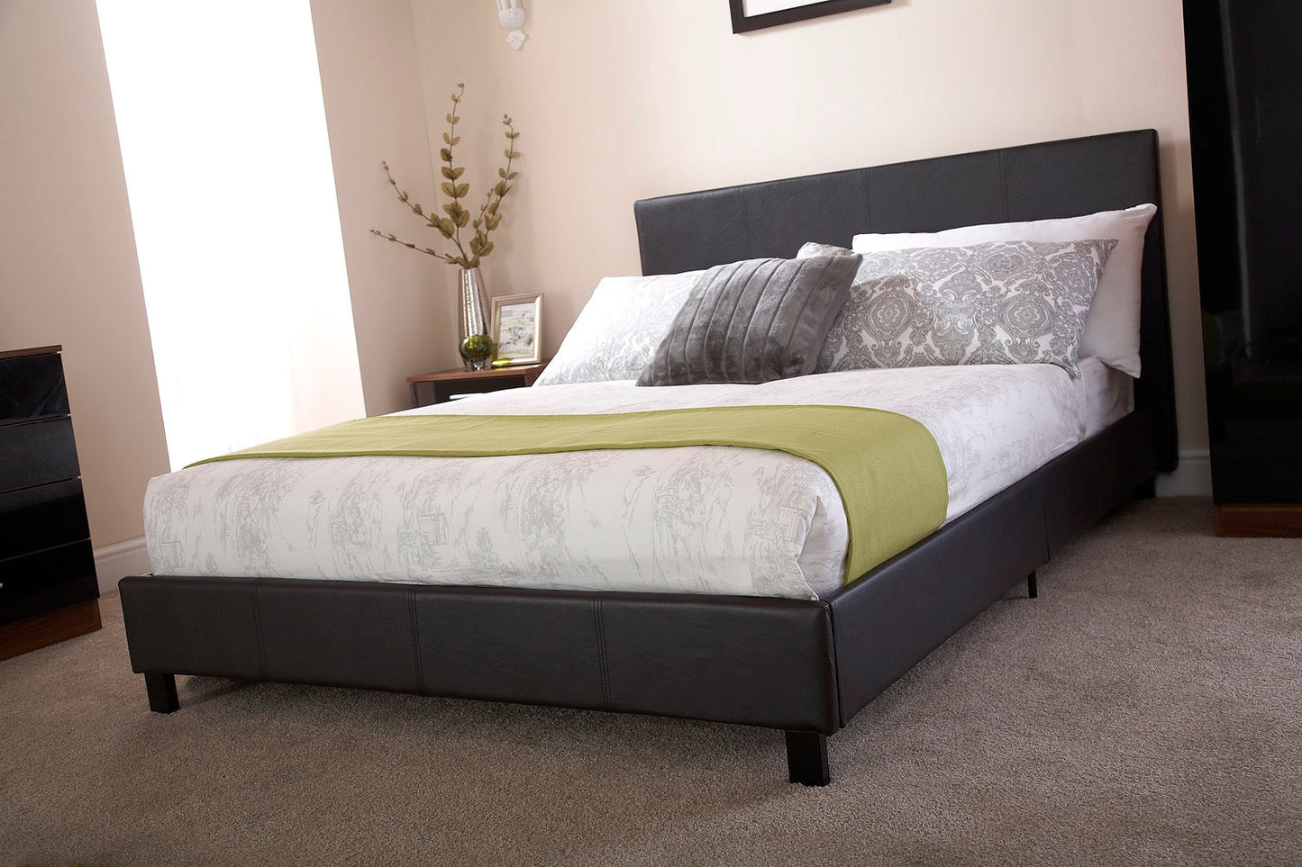 Simple King Bed in a Box-Black