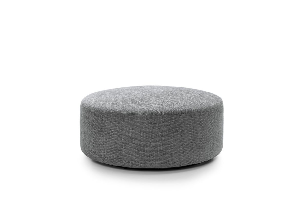 Iris Large Swivel Footstool - Steel Grey