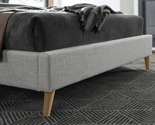 Harper King Bed - Dove Grey