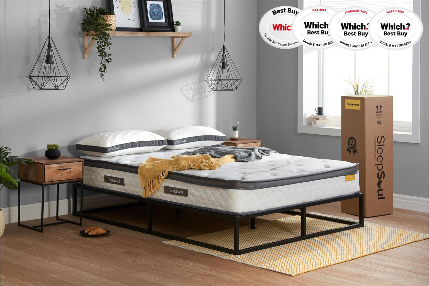 Roll Up Heaven 1000 Pocket Sprung Coolgel Mattress (25cm Depth) - Super King