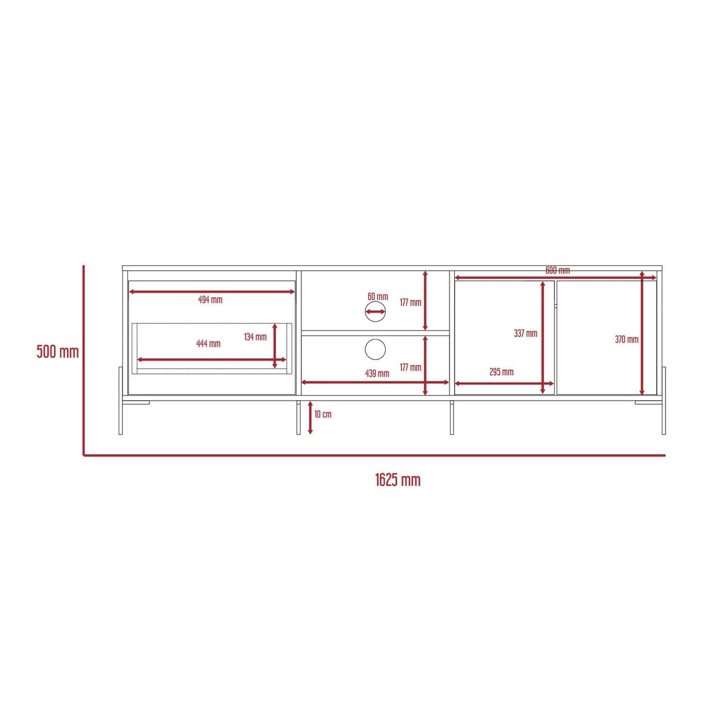 Dexter Ultra Wide TV Unit with 4 Doors