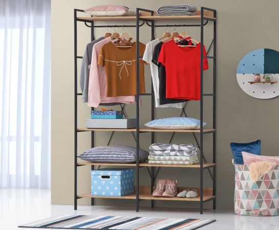 Cohen Open Wardrobe- Riveria Oak