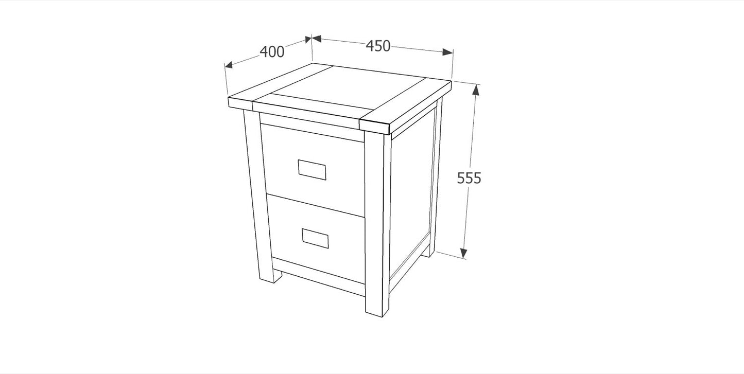 Ballard 2 Drawer Bedside