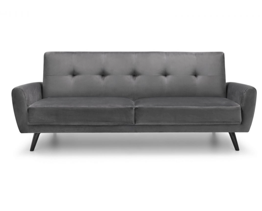 Moki 3 Seater in Dark Grey Velvet