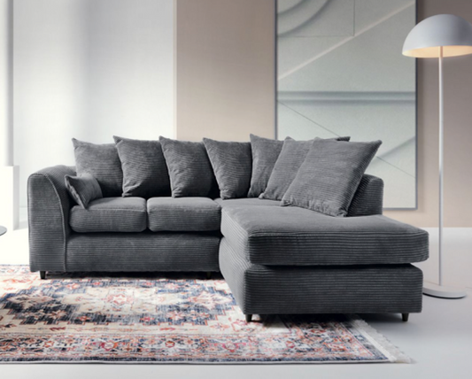Tyler Right Hand Facing Corner Sofa - Grey