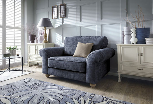 Iris Love Seat - Dark Blue
