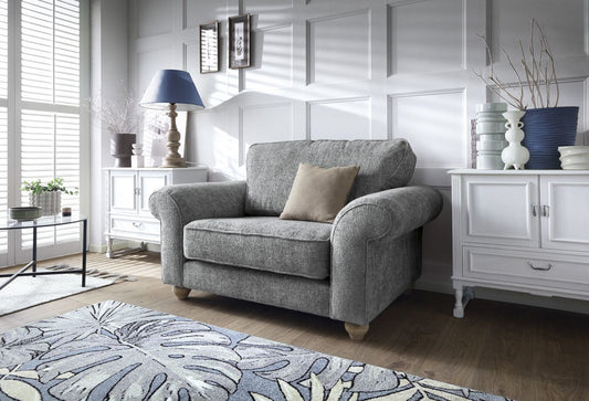 Iris Love Seat - Steel Grey