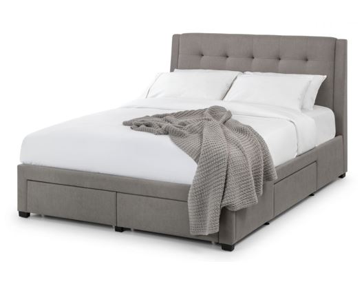 Fullerton 4 Drawer Double Bed - Grey