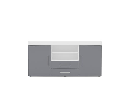 Edgeware 2 Door 2 Drawer Sideboard- White & Grey