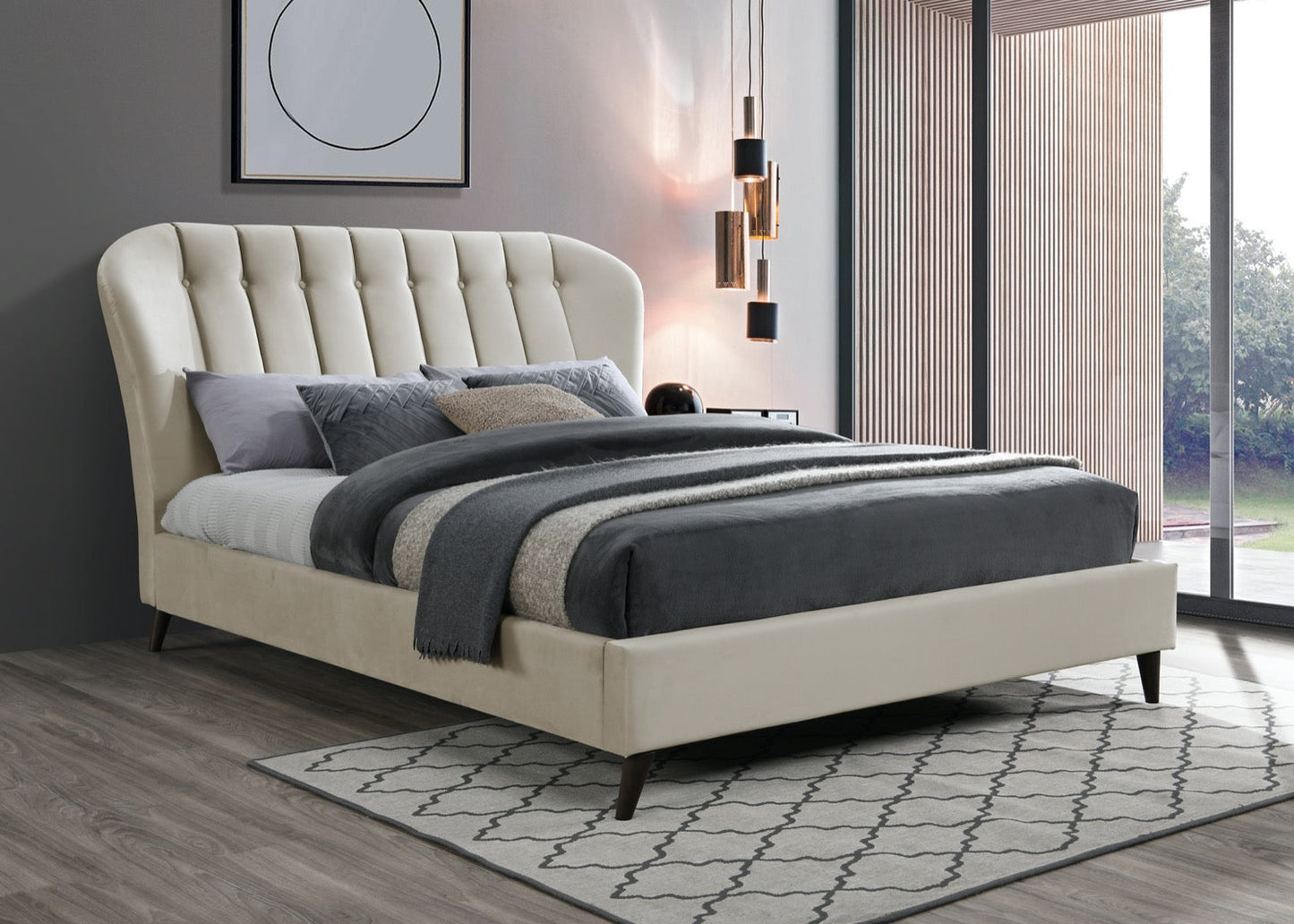 Eleanor King Bed - Warm Stone