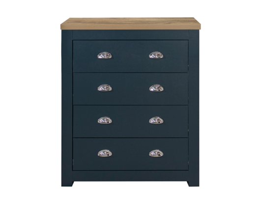 Harper 4 Drawer Chest - Navy
