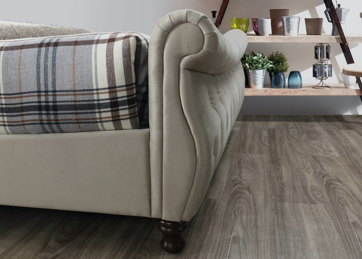 Callan King Bed - Cream