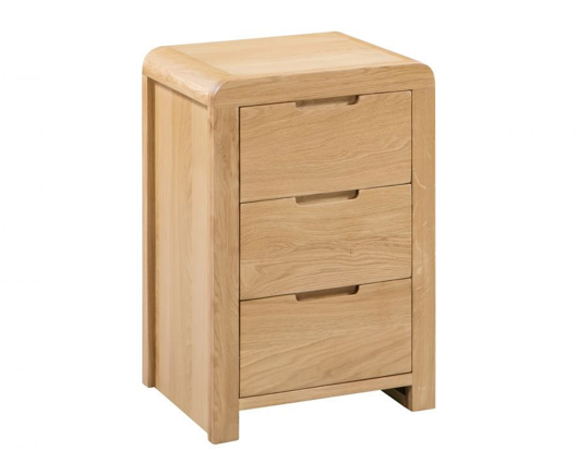 Curvus 3 Drawer Bedside