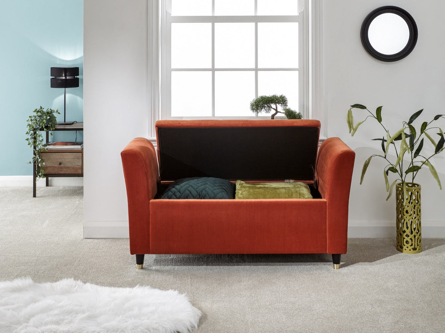 Glam Window Seat-Russet