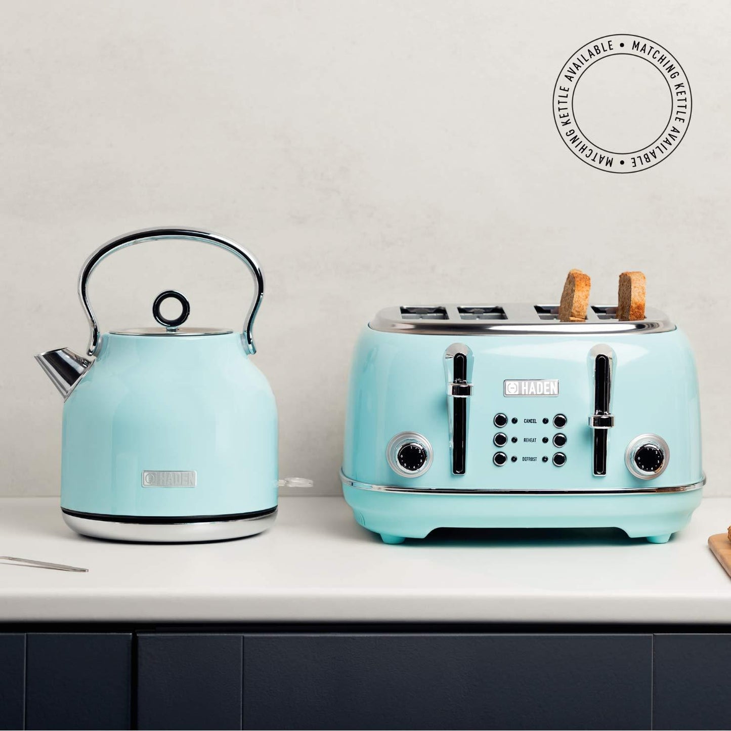 Haden Heritage 4 Slice Toaster Turquoise