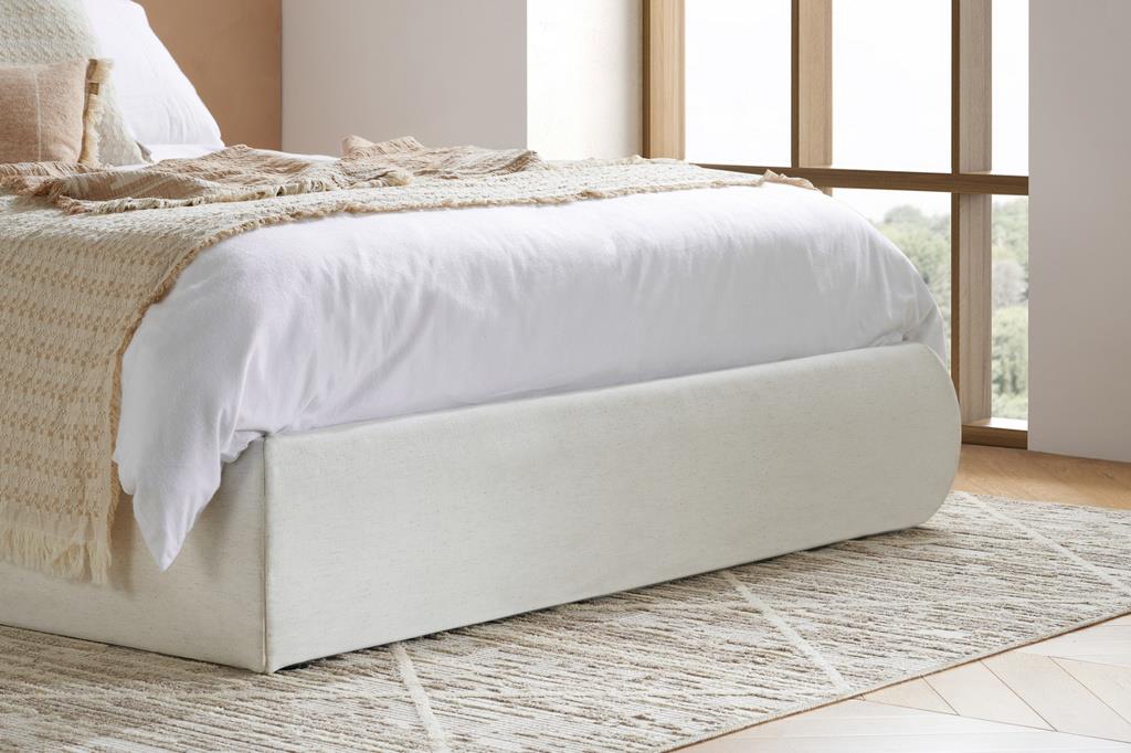 Lanis Double Ottoman Bed - Cream