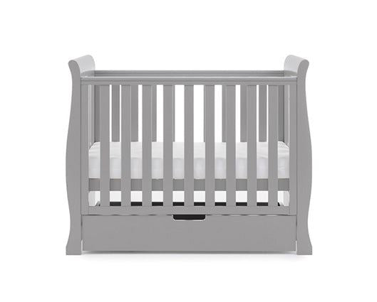 Seren Space Saver Cot + Sprung Mattress - Warm Grey