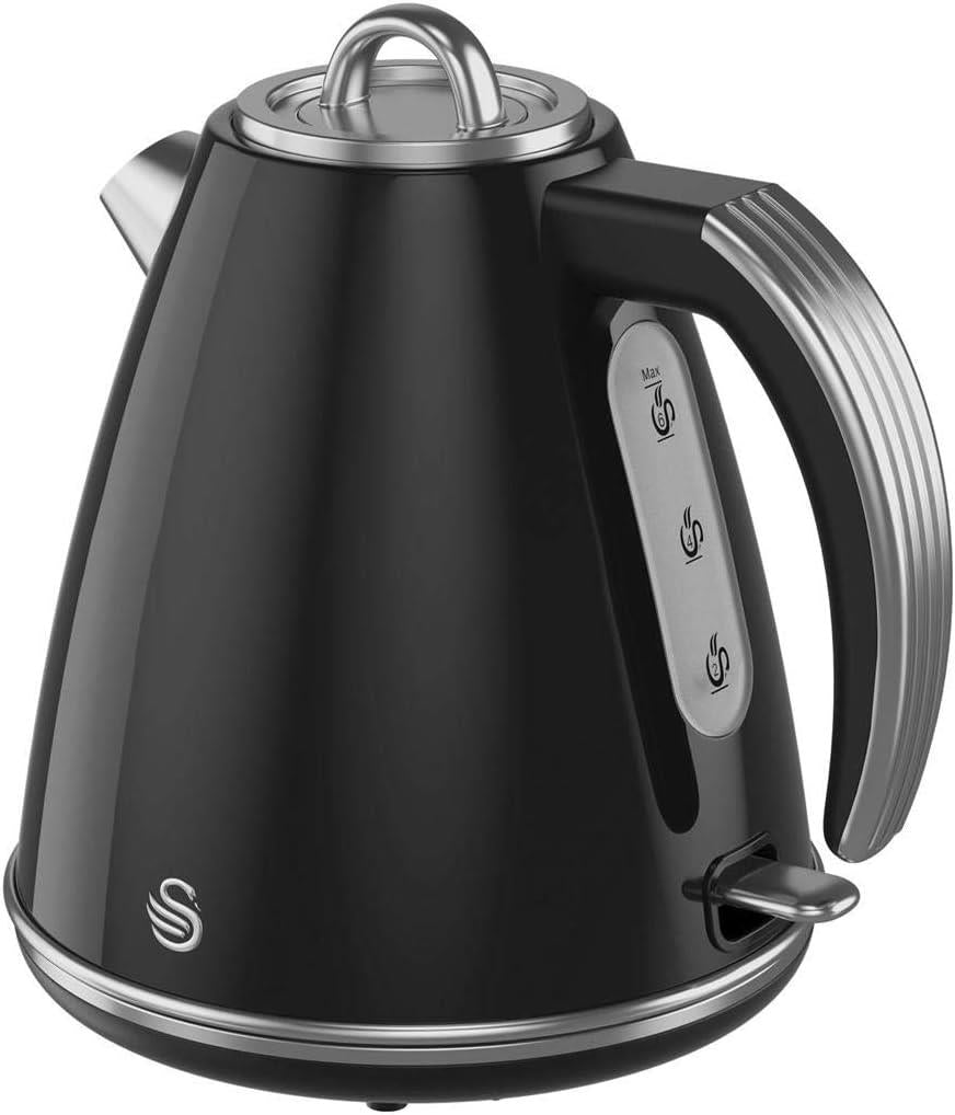 Swan 1.5L Retro Jug Kettle Black