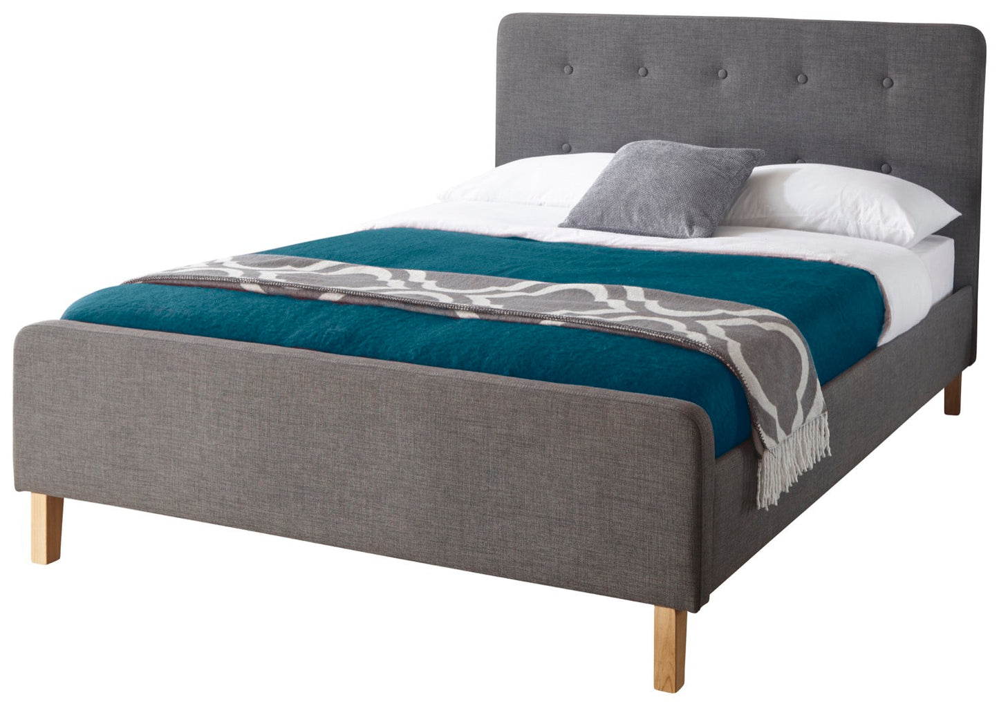 Ashbrook King Size Bed-Grey