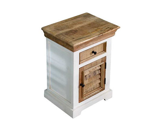 Arianna 1 Drawer + Door Solid Mango Wood Bedside Cabinet