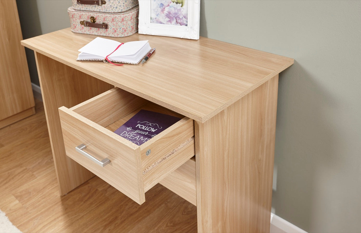 Princeton 2 Drawer Desk-Oak
