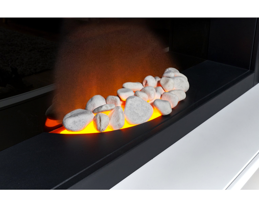 Vera Fireplace Suite 48inch - White/ Charcoal Grey