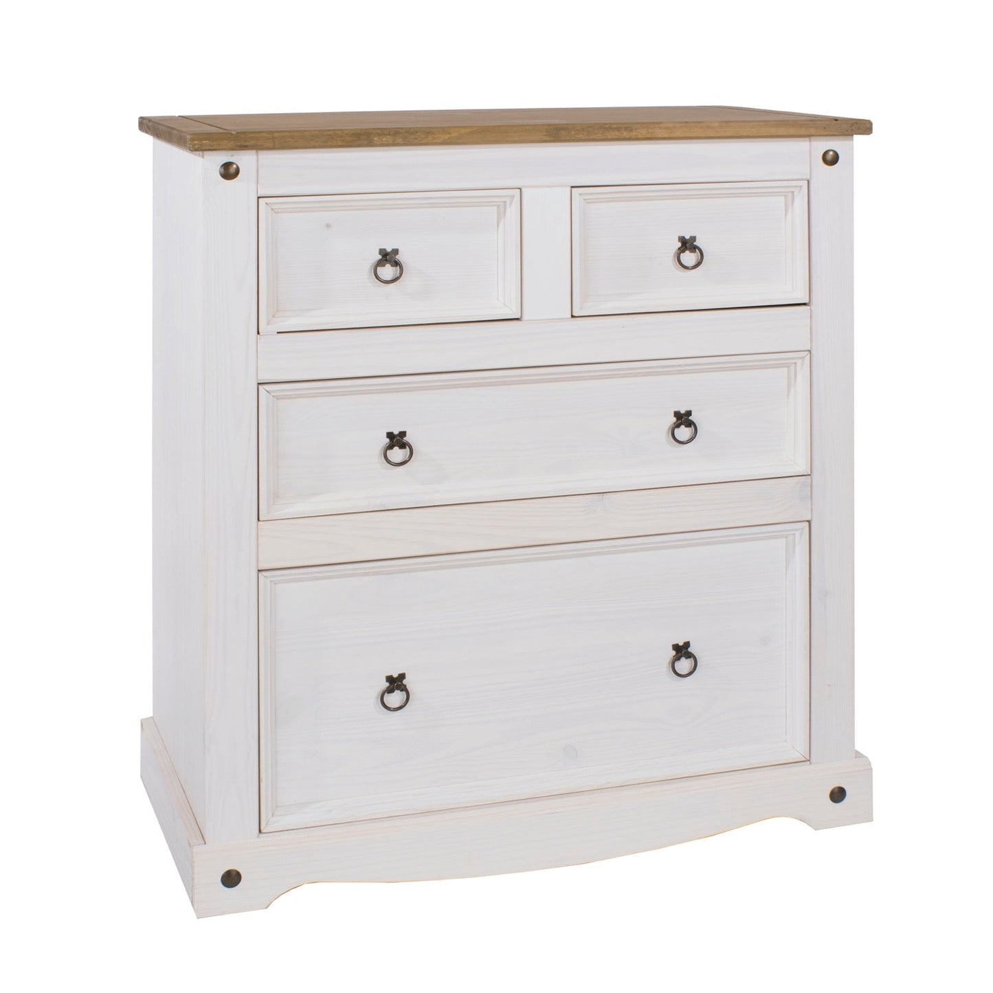 Corona White 2+2 Drawer Chest