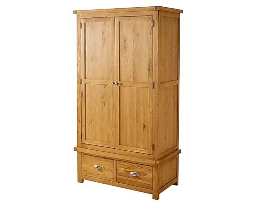 Winona 2 Door 2 Drawer Wardrobe - Oak