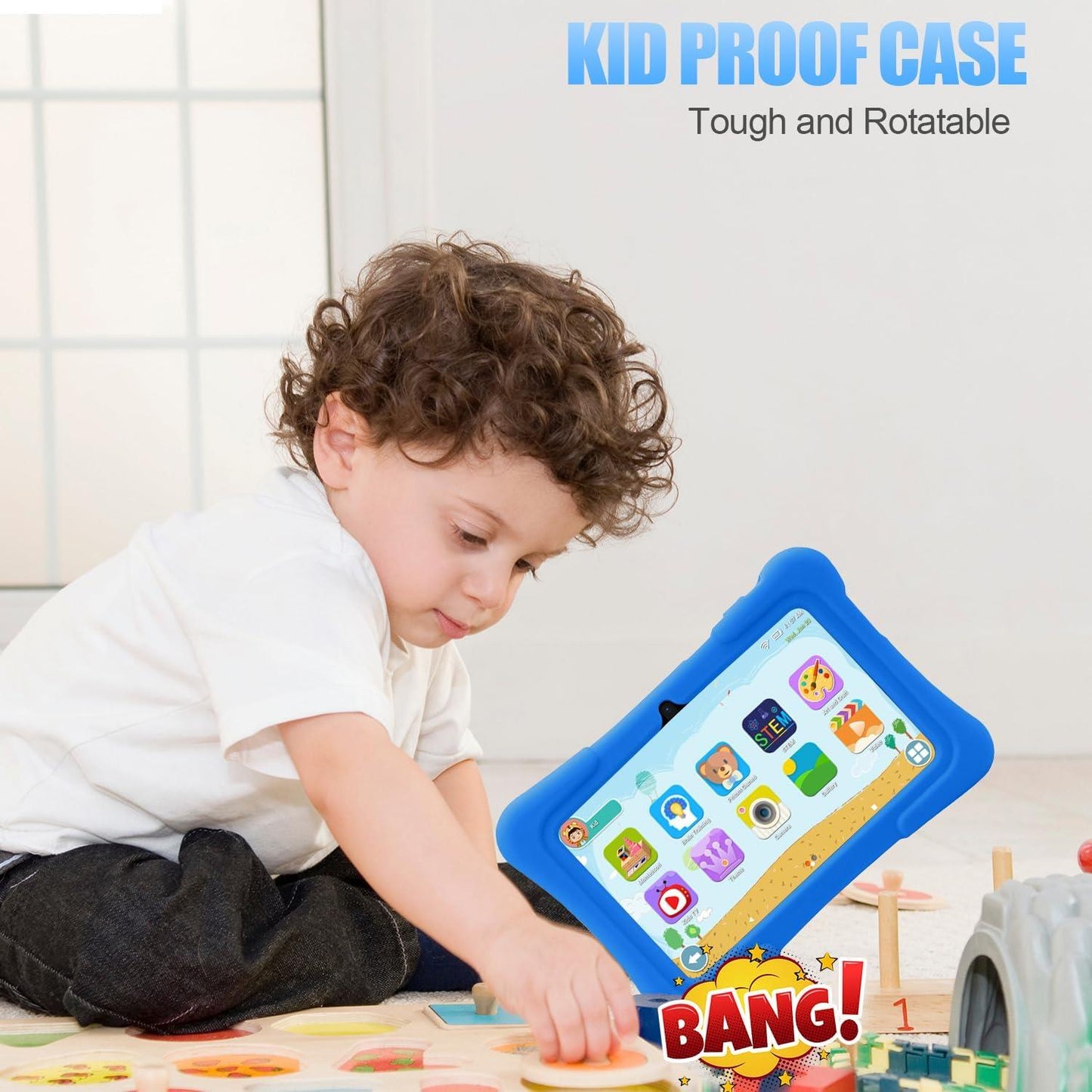 PRITOM Kids Tablets 7" WiFi Android 13 32GB - Blue