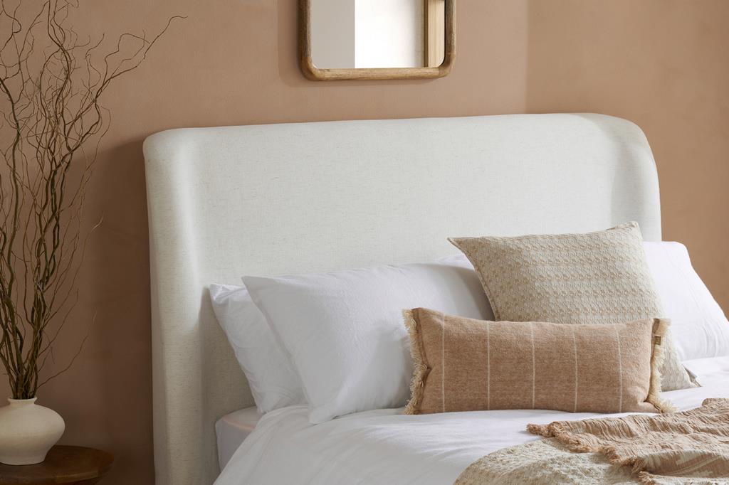 Lanis Double Ottoman Bed - Cream