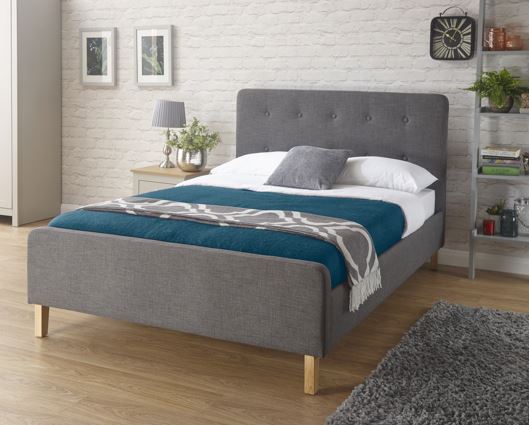Ashbourne Bedstead Double Bed - Grey