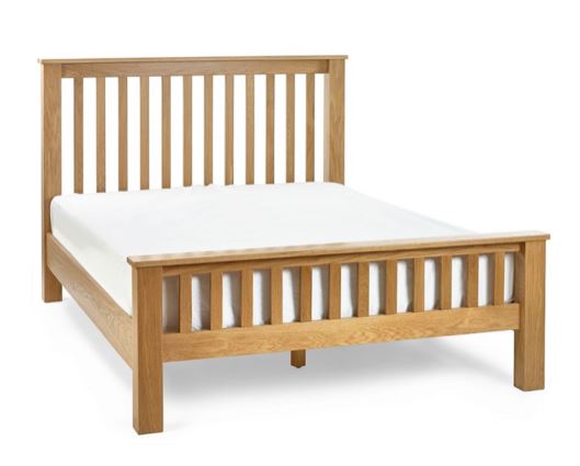 Mallory High Footend Double Bed - Oak